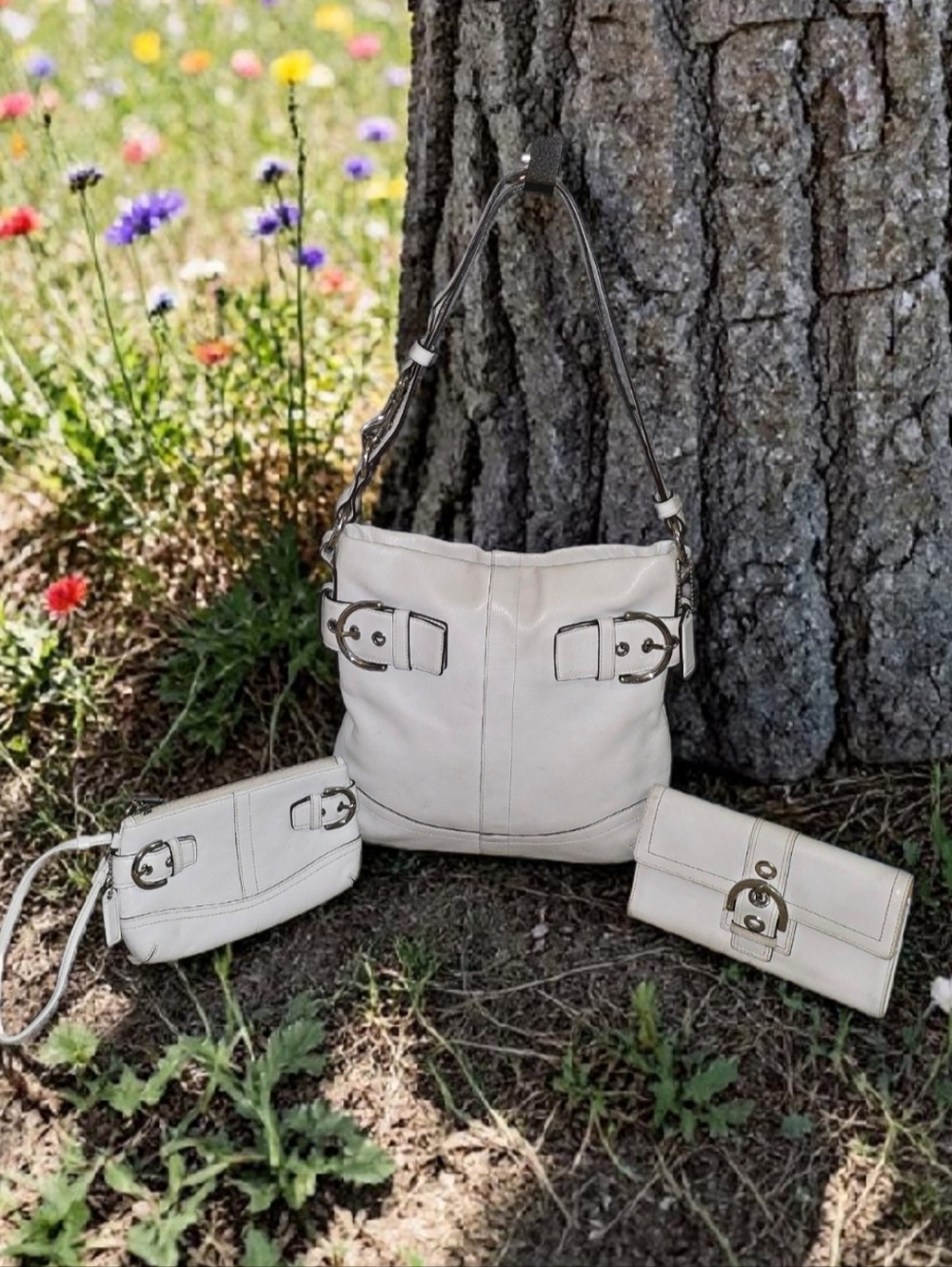 Y2K '05 Coach Soho Slim Shoulder Bag, Wallet, & Wristlet